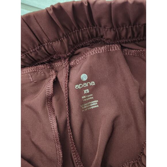 Women’s Apana Beyond Daily Pants Rust Color Size XS Pockets Hiking Yoga Maroon - Picture 7 of 7